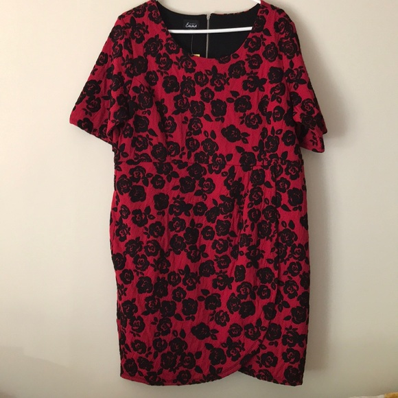 Simply Emma Dresses & Skirts - SIMPLY EMMA: black and red rose midi